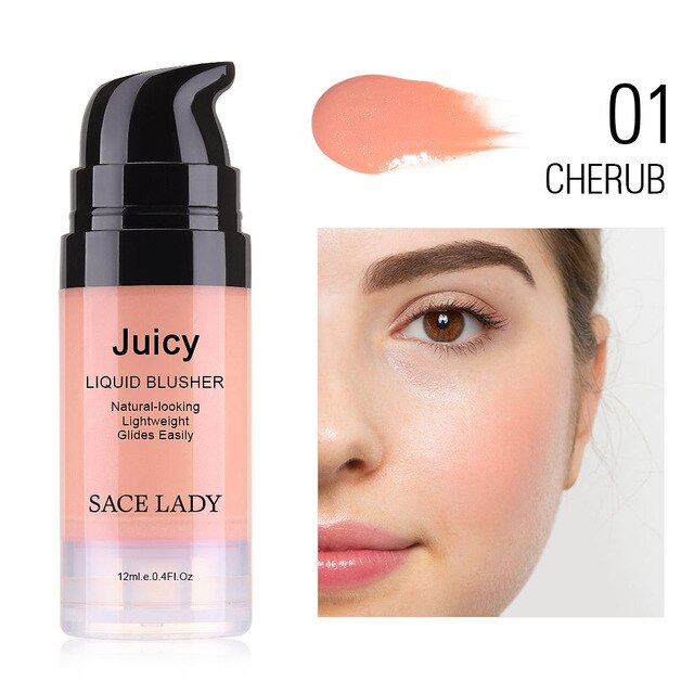 SACE LADY Makeup Liquid Blush 6 Colors Face Rouge Make Up Professional Natural Cheek Blusher Long Lasting Glow Cosmetic