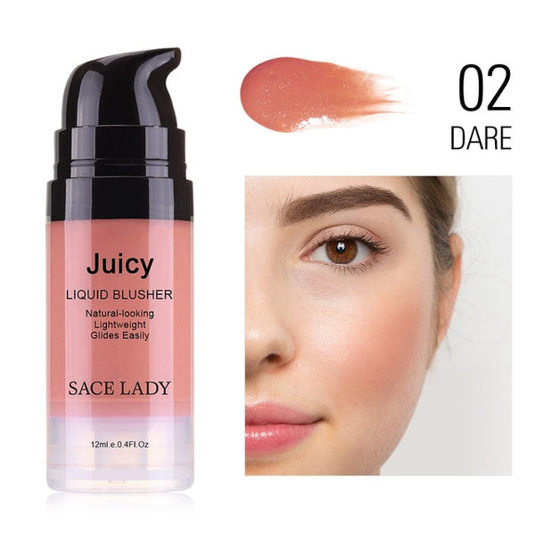 SACE LADY Makeup Liquid Blush 6 Colors Face Rouge Make Up Professional Natural Cheek Blusher Long Lasting Glow Cosmetic