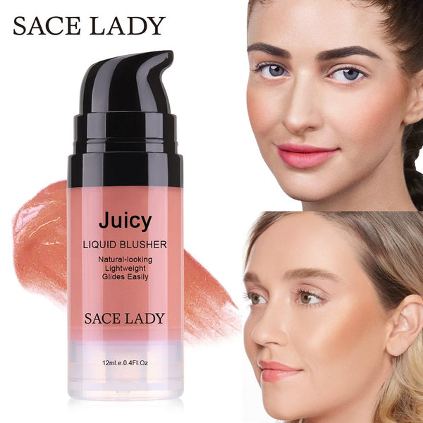 SACE LADY Makeup Liquid Blush 6 Colors Face Rouge Make Up Professional Natural Cheek Blusher Long Lasting Glow Cosmetic