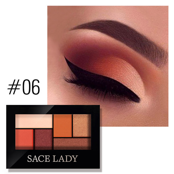 SACE LADY Matte Eyeshadow Palette MakeUp 8 Colors Glitter Eye Shadow With Brush Make Up Long Lasting Waterproof Natural Cosmetic