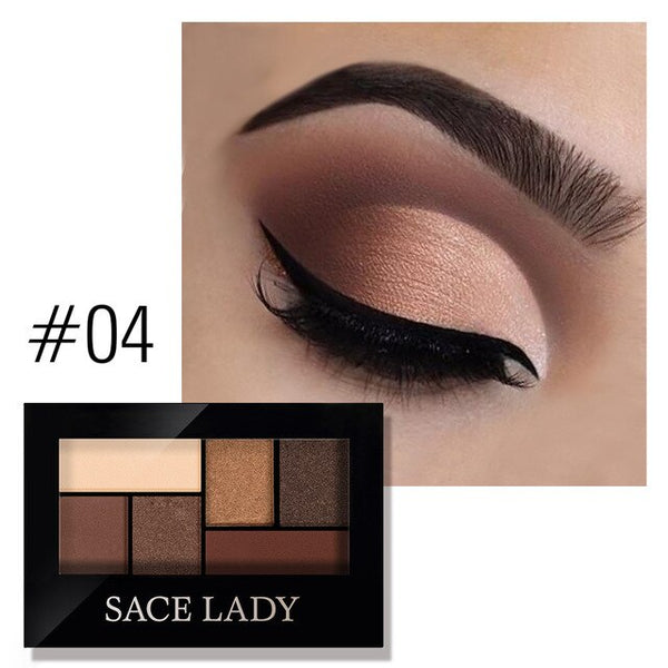 SACE LADY Matte Eyeshadow Palette MakeUp 8 Colors Glitter Eye Shadow With Brush Make Up Long Lasting Waterproof Natural Cosmetic