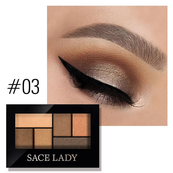 SACE LADY Matte Eyeshadow Palette MakeUp 8 Colors Glitter Eye Shadow With Brush Make Up Long Lasting Waterproof Natural Cosmetic