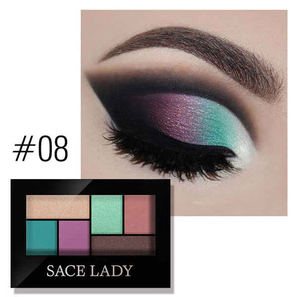 SACE LADY Matte Eyeshadow Palette MakeUp 8 Colors Glitter Eye Shadow With Brush Make Up Long Lasting Waterproof Natural Cosmetic