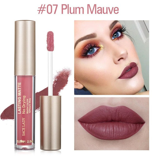 Matte Lipstick Makeup 23 Color Liquid Lipstick Red Nude Lip Tint Moisturizing Make Up