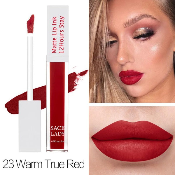 Matte Lipstick Makeup 23 Color Long Lasting Liquid Lip Stick Nude Lip Tint Make Up