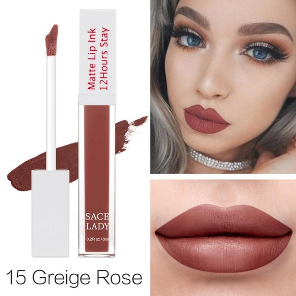 Matte Lipstick Makeup 23 Color Long Lasting Liquid Lip Stick Nude Lip Tint Make Up