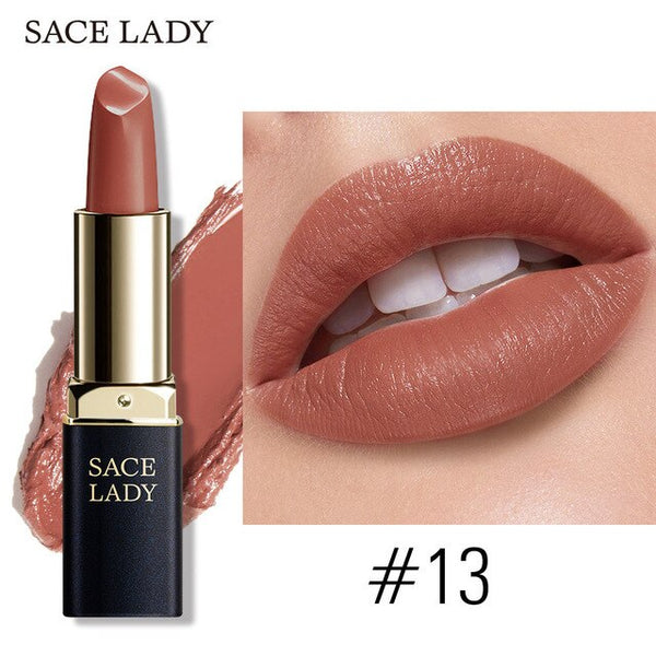 Makeup Waterproof Nude Lip Stick Make Up 18 Colors Pigmented Lipsticks Mate Beauty