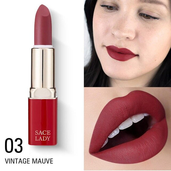 Matte Lipstick Waterproof Makeup Professional Nude Lip Stick Long Lasting Make Up Natural Red Lip Beauty Cosmetic