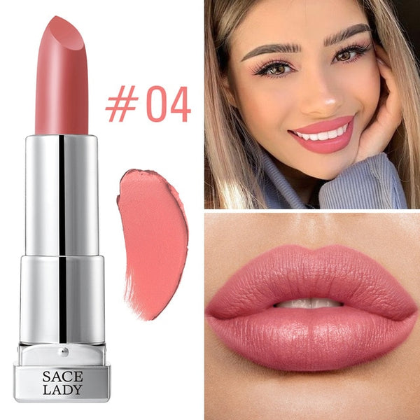 NEW Silk Matte Lipstick Makeup 9 Colors Waterproof Long-lasting Nude Lip Stick Make Up Natural
