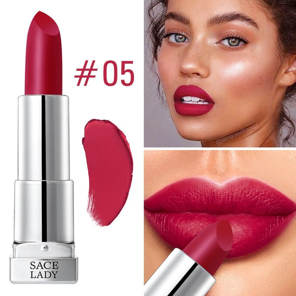 NEW Silk Matte Lipstick Makeup 9 Colors Waterproof Long-lasting Nude Lip Stick Make Up Natural