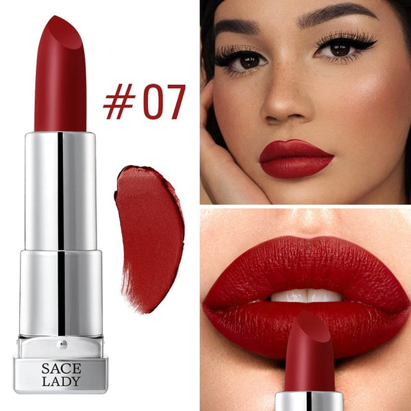 NEW Silk Matte Lipstick Makeup 9 Colors Waterproof Long-lasting Nude Lip Stick Make Up Natural