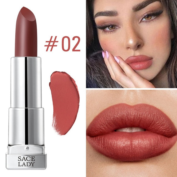 NEW Silk Matte Lipstick Makeup 9 Colors Waterproof Long-lasting Nude Lip Stick Make Up Natural