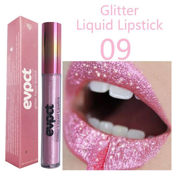 Fashion Matte to Glitter Liquid Lipstick Cosmetics Long Lasting  Waterproof Lips Metallic Lip Gloss Beauty Makeup