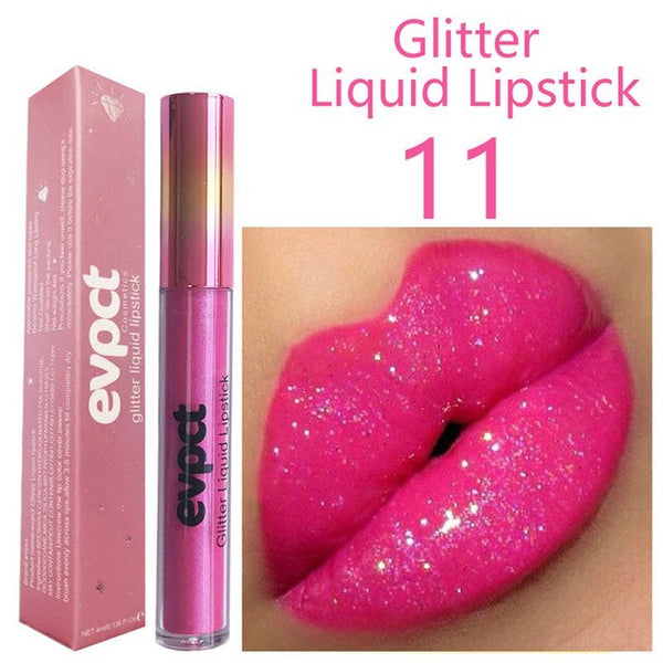 Fashion Matte to Glitter Liquid Lipstick Cosmetics Long Lasting  Waterproof Lips Metallic Lip Gloss Beauty Makeup
