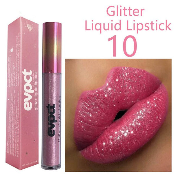 Fashion Matte to Glitter Liquid Lipstick Cosmetics Long Lasting  Waterproof Lips Metallic Lip Gloss Beauty Makeup