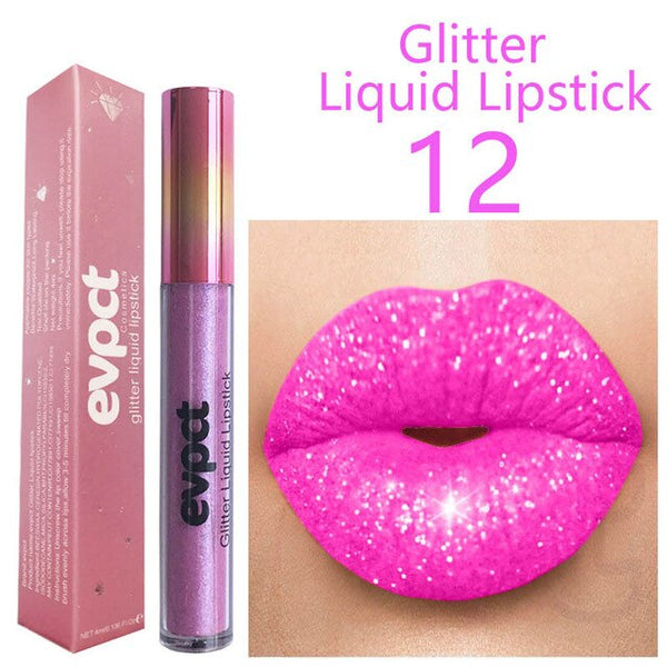 Fashion Matte to Glitter Liquid Lipstick Cosmetics Long Lasting  Waterproof Lips Metallic Lip Gloss Beauty Makeup