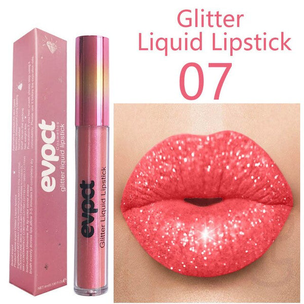 Fashion Matte to Glitter Liquid Lipstick Cosmetics Long Lasting  Waterproof Lips Metallic Lip Gloss Beauty Makeup