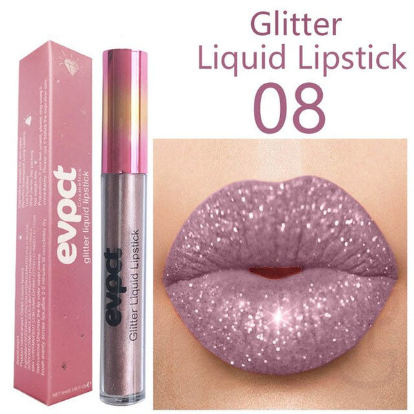 Fashion Matte to Glitter Liquid Lipstick Cosmetics Long Lasting  Waterproof Lips Metallic Lip Gloss Beauty Makeup