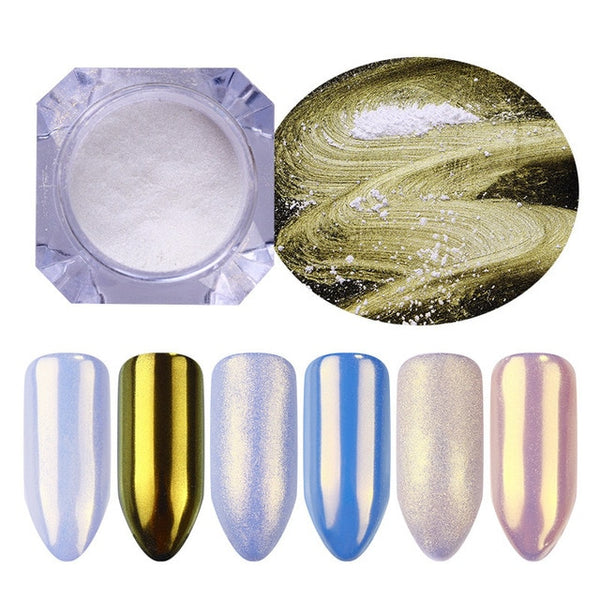 Shimmer Pearl Nail Glitter Pigment Shining Shell Glimmer Powder Dust Manicure Nail Decoration
