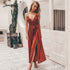 Sexy floral print jumpsuits women V neck