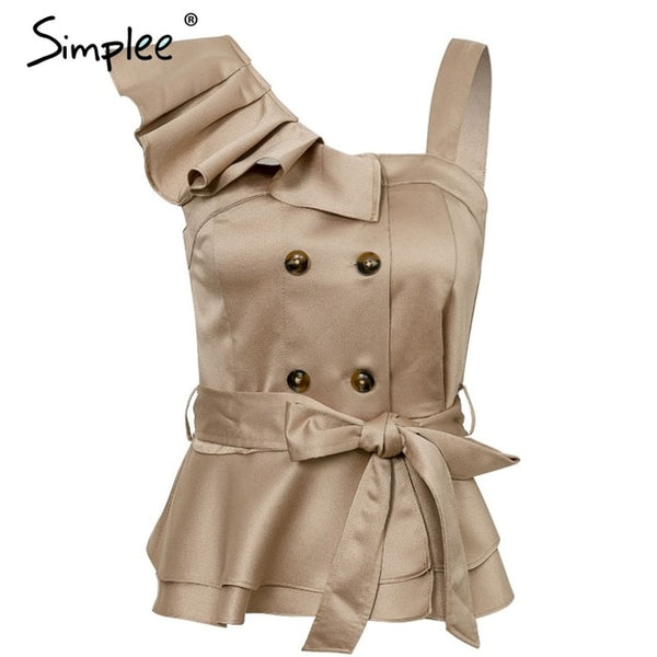 Sexy one shoulder women tops