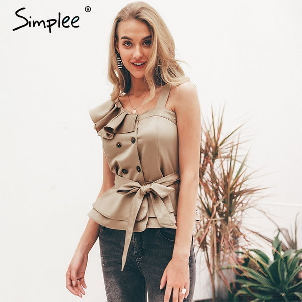 Sexy one shoulder women tops