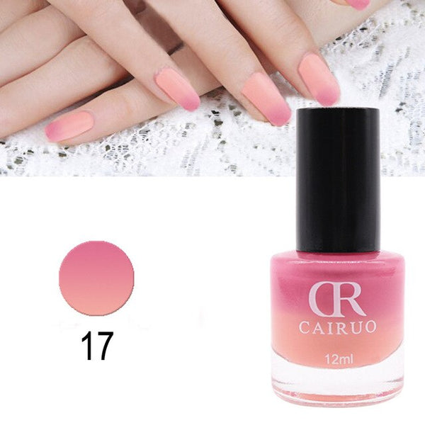 Vernis à ongles brillant parfait 12 ml vernis à ongles beauté séchage rapide couleur température changée vernis à ongles 26 couleur merveilleuse