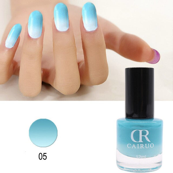 Vernis à ongles brillant parfait 12 ml vernis à ongles beauté séchage rapide couleur température changée vernis à ongles 26 couleur merveilleuse