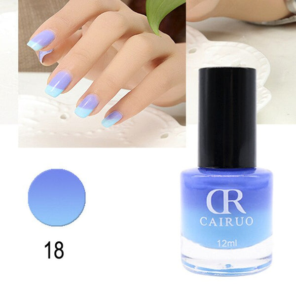 Vernis à ongles brillant parfait 12 ml vernis à ongles beauté séchage rapide couleur température changée vernis à ongles 26 couleur merveilleuse