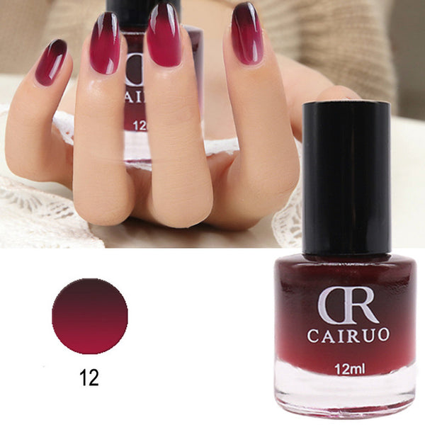 Vernis à ongles brillant parfait 12 ml vernis à ongles beauté séchage rapide couleur température changée vernis à ongles 26 couleur merveilleuse