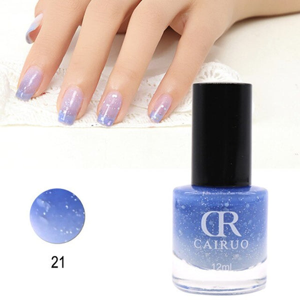 Vernis à ongles brillant parfait 12 ml vernis à ongles beauté séchage rapide couleur température changée vernis à ongles 26 couleur merveilleuse