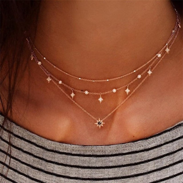Women's Fashion Sexy Necklace Bohemian Vintage Choker Jewelry Accessories Gifts