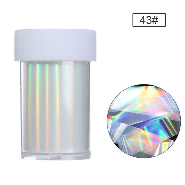 holographic Starry Stickers Nail Foil 4*100cm Holo Glitter Transfer Sticker 8 Patterns Manicure Nail Art Decoration