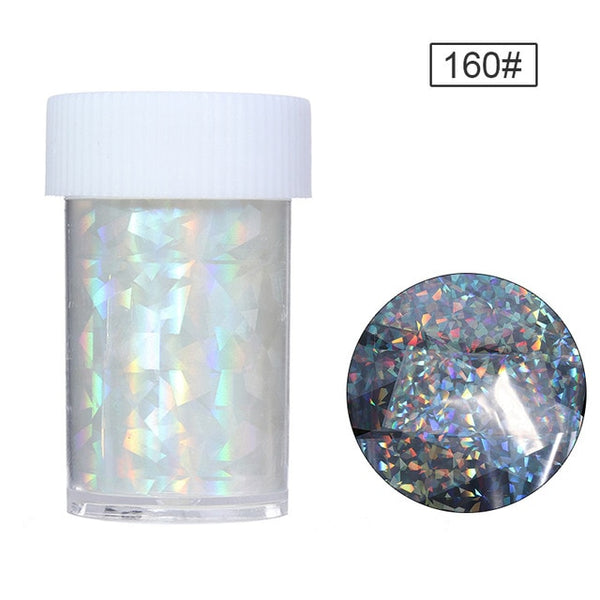 holographic Starry Stickers Nail Foil 4*100cm Holo Glitter Transfer Sticker 8 Patterns Manicure Nail Art Decoration
